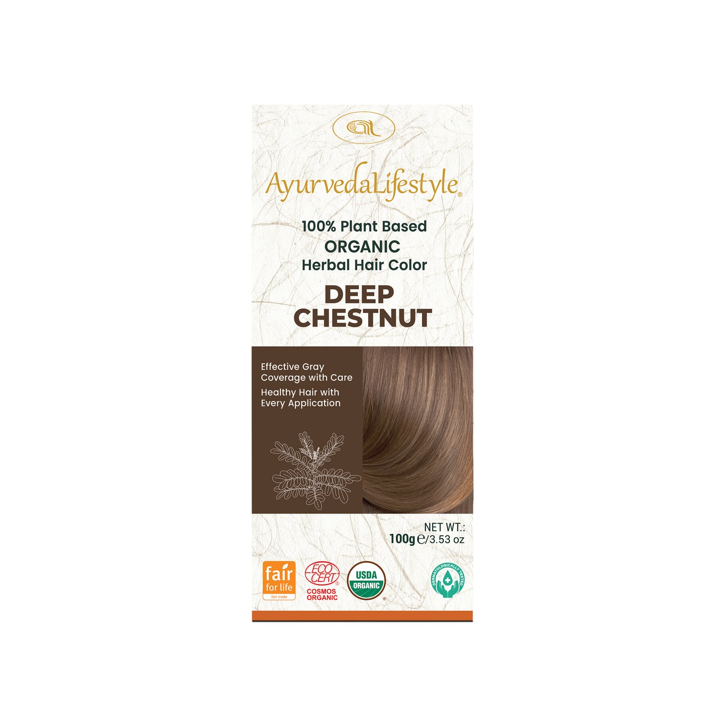 Organic Hair Color - DEEP CHESTNUT
