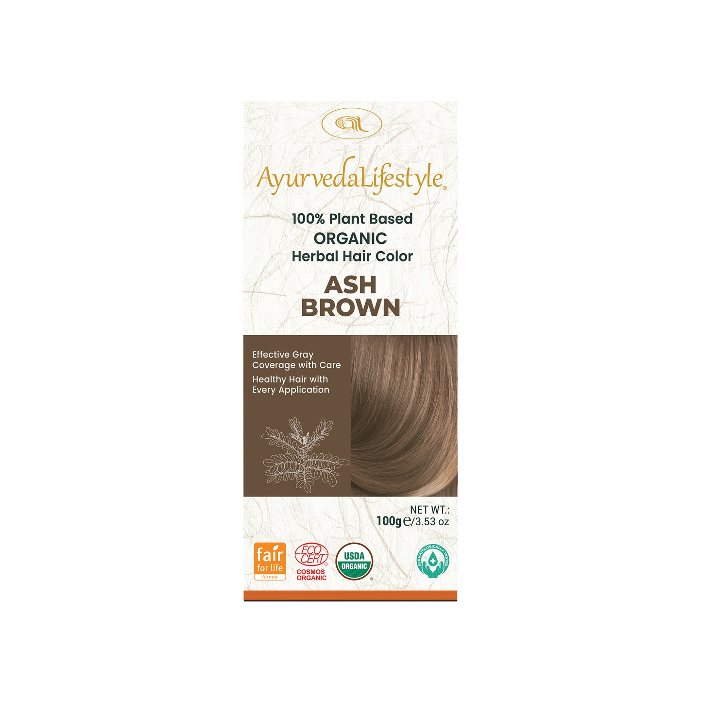 Organic Hair Color - ASH BROWN