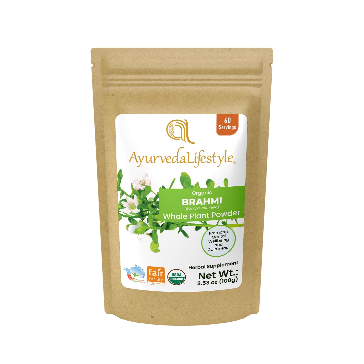 Organic BRAHMI Whole Plant Powder