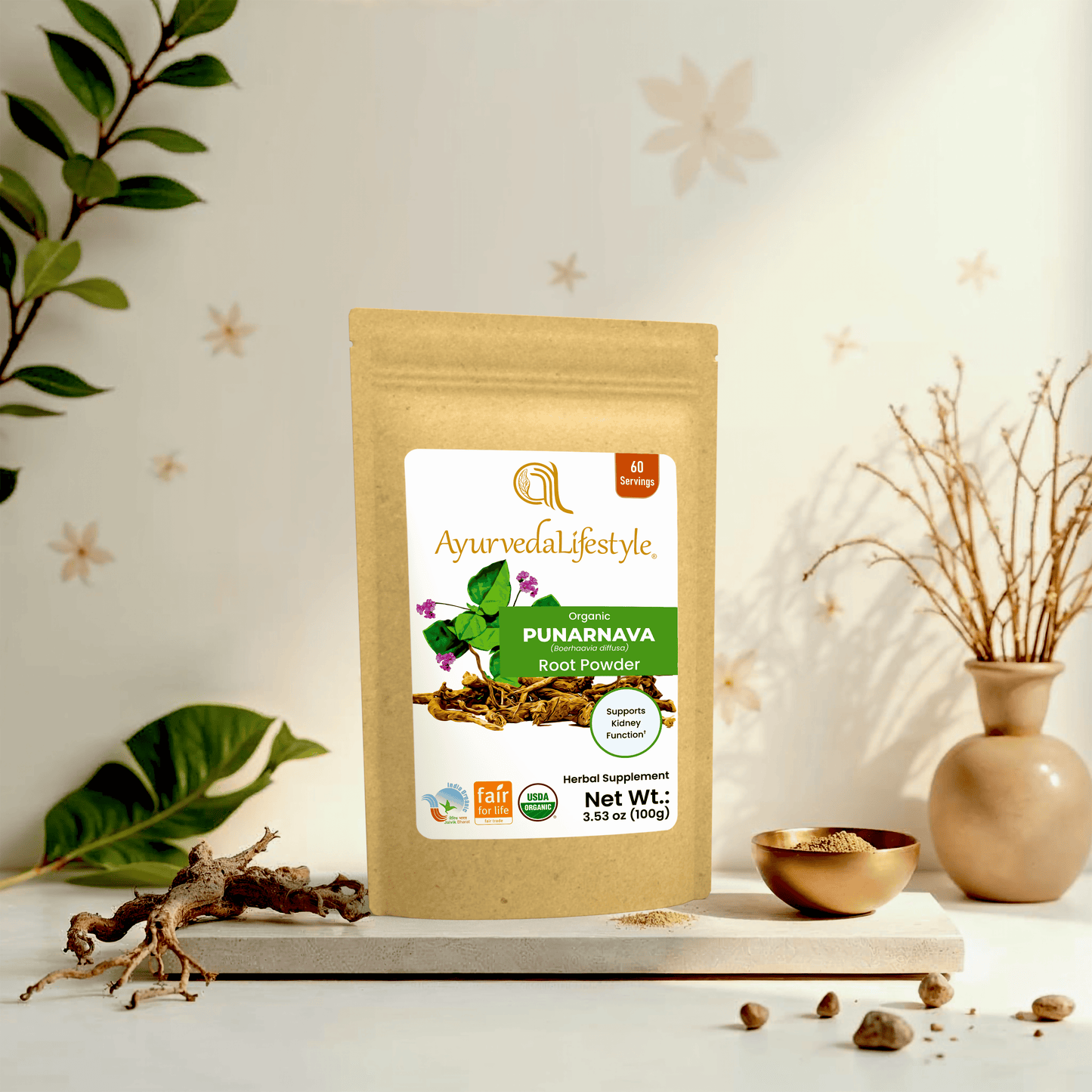 Organic PUNARNAVA Root Powder
