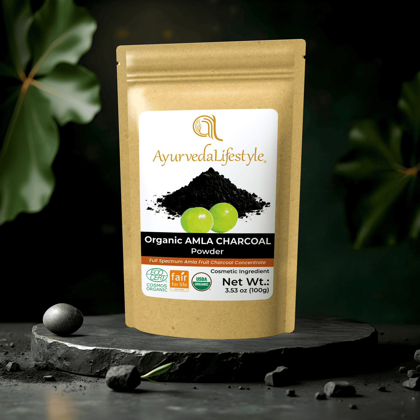 Organic AMLA CHARCOAL Powder