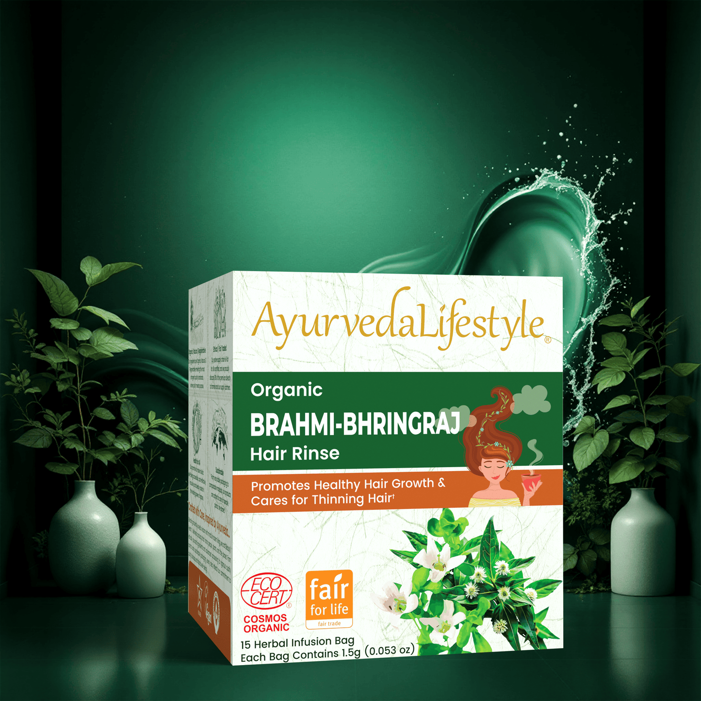 Organic BRAHMI BHRINGRAJ Hair Rinse
