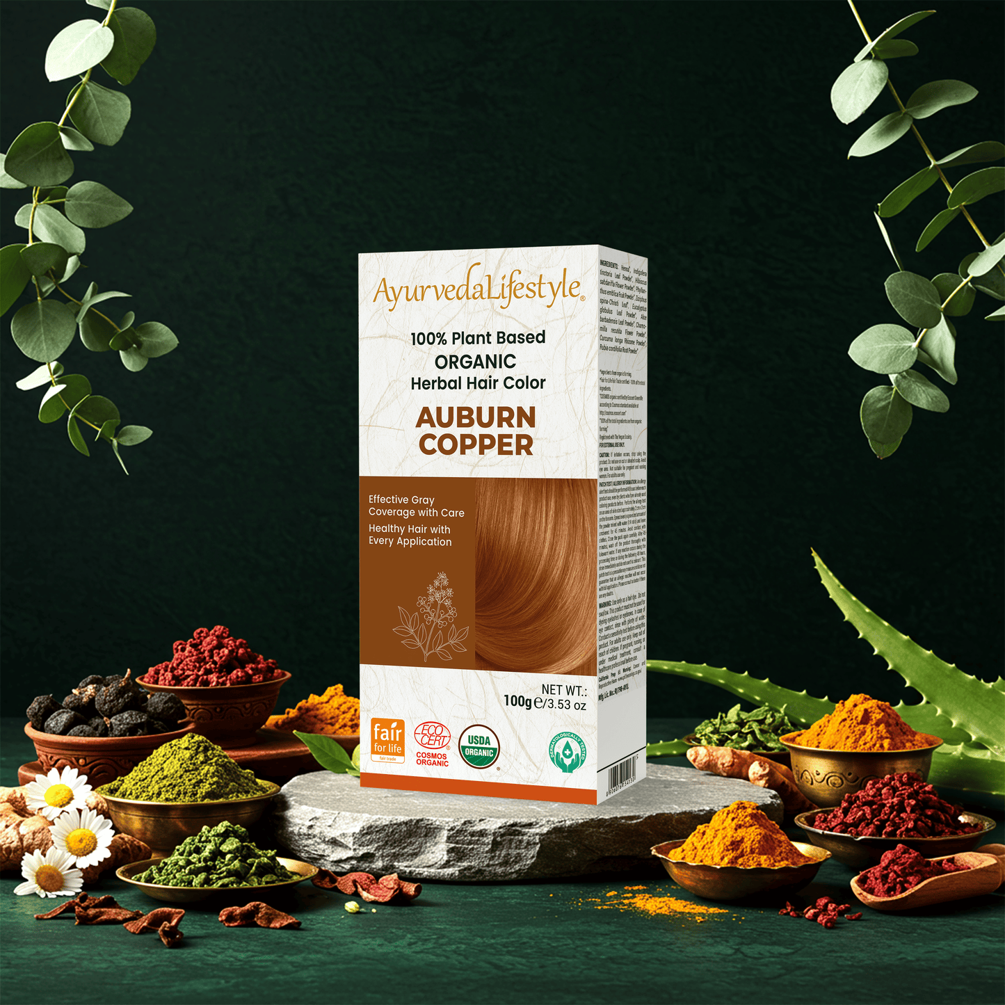 Organic Hair Color - AUBURN COPPER