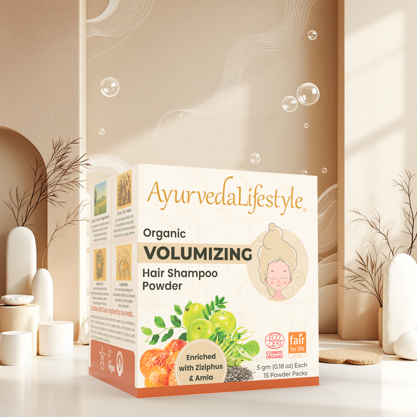 Organic VOLUMIZING Hair Shampoo Powder