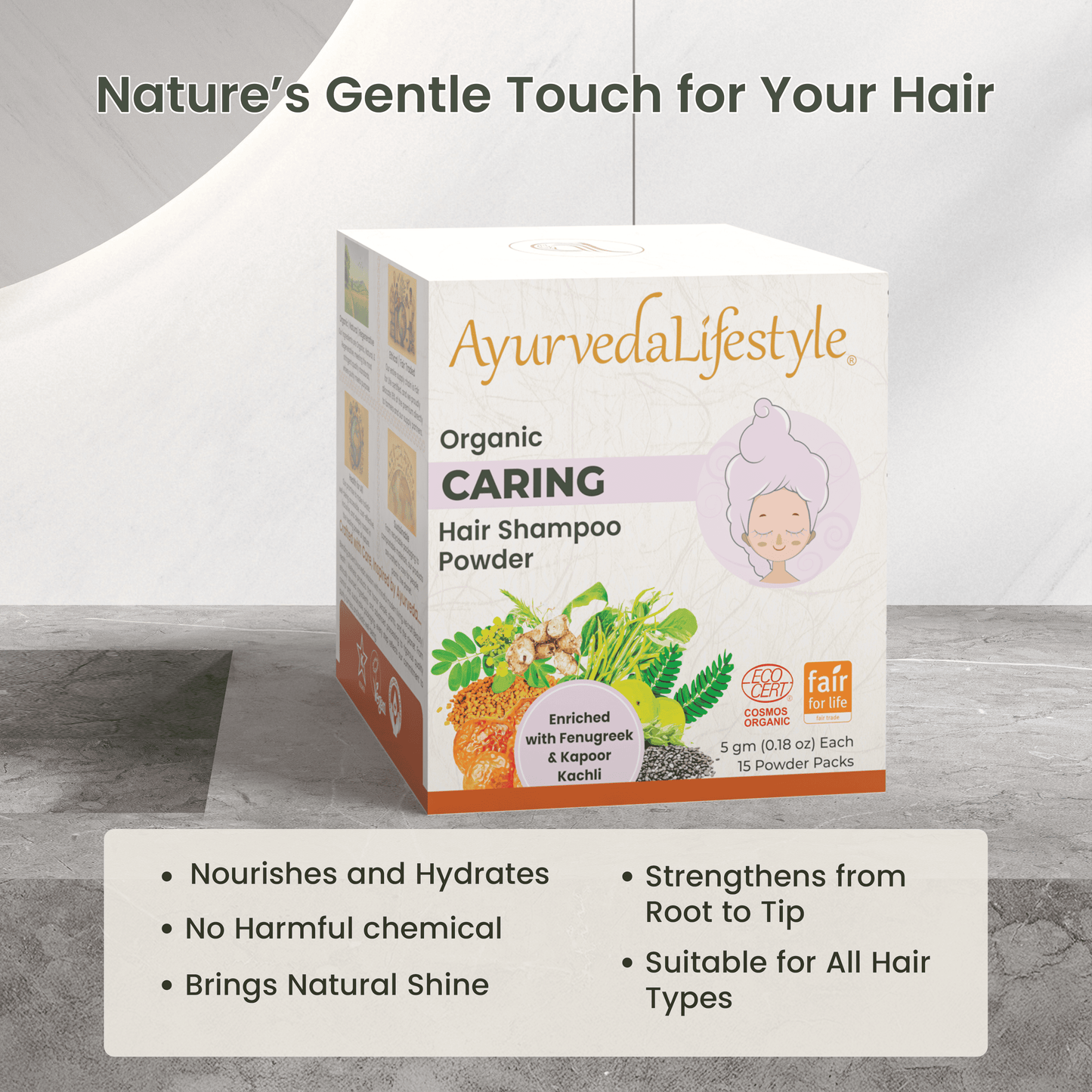 Organic CARING Hair Shampoo Powder