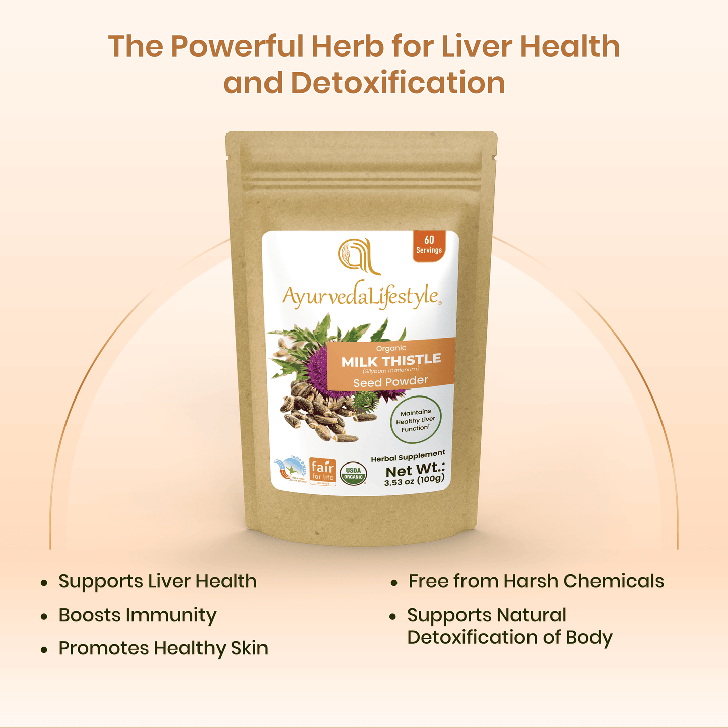 Organic MILK THISTLE Seeds Powder