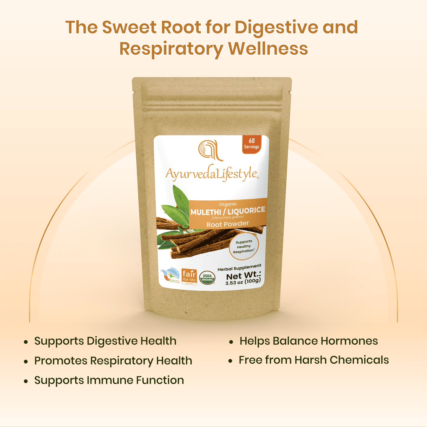 Organic MULETHI Rhizome Powder