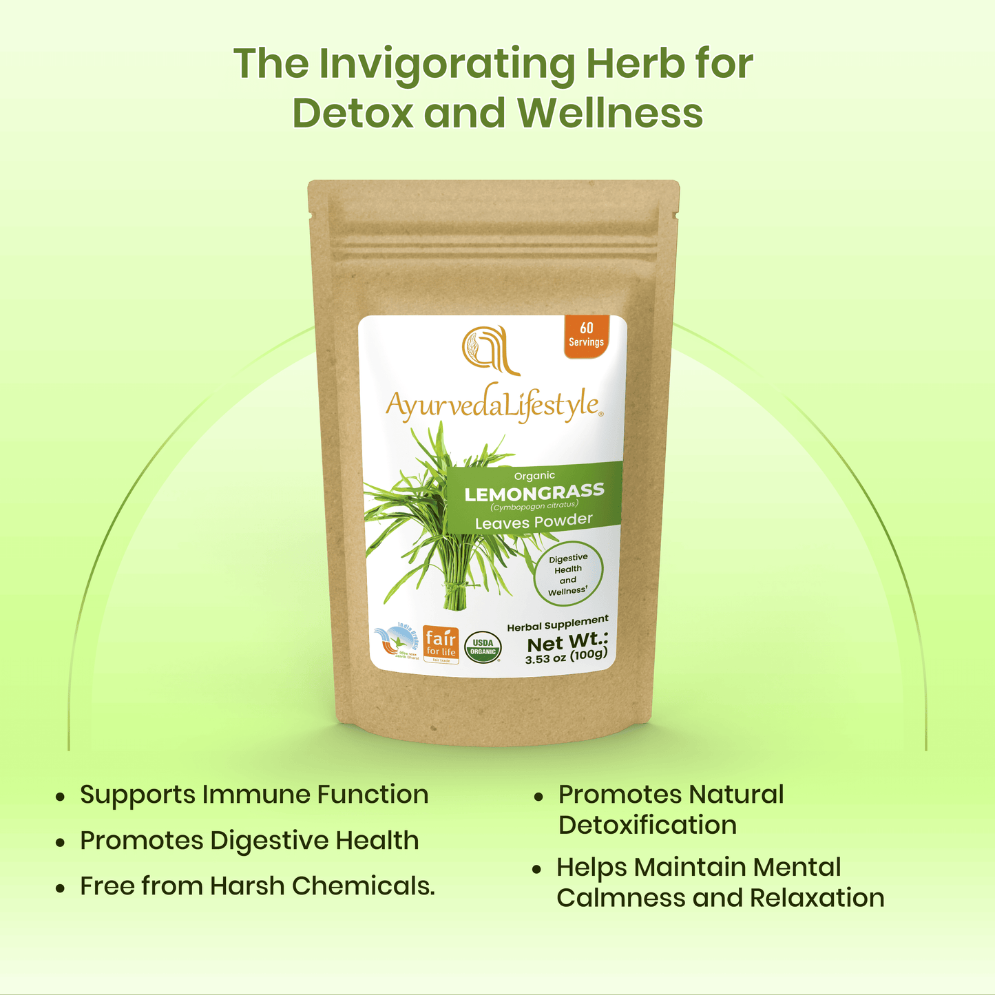 Organic LEMONGRASS Leaf Powder