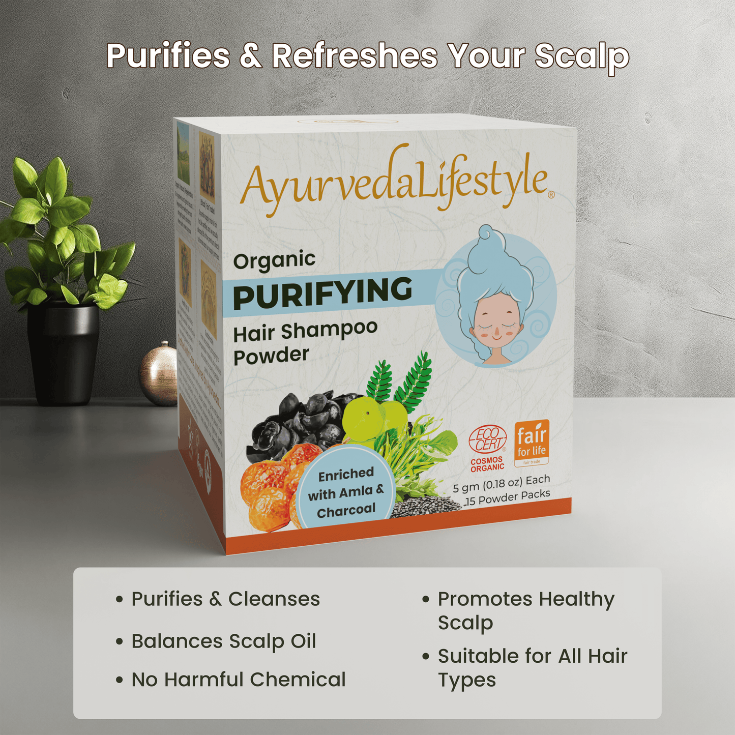 Organic PURIFYING Hair Shampoo Powder