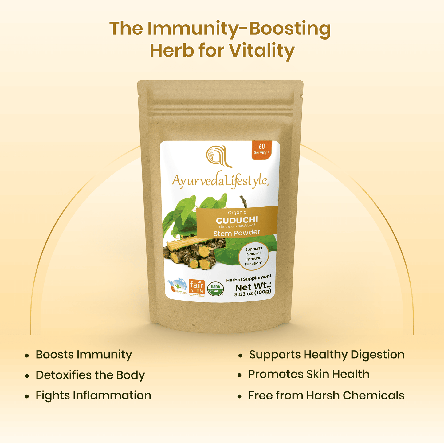 Organic GUDUCHI Stem Powder