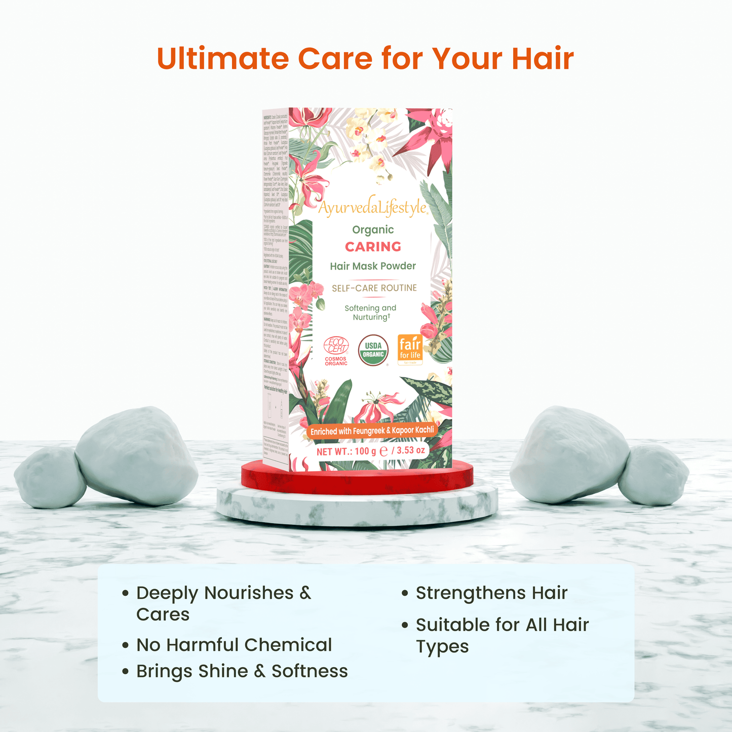 Organic CARING Hair Mask Powder