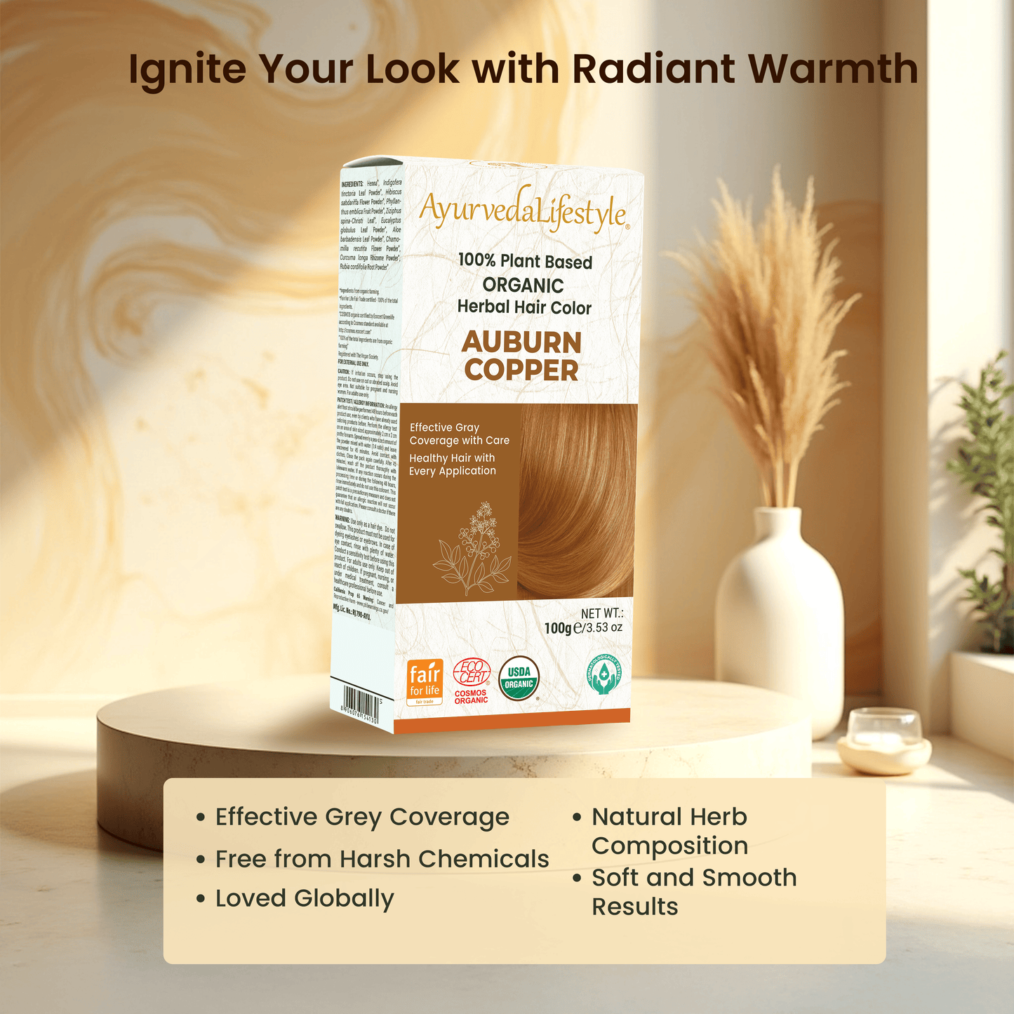 Organic Hair Color - AUBURN COPPER