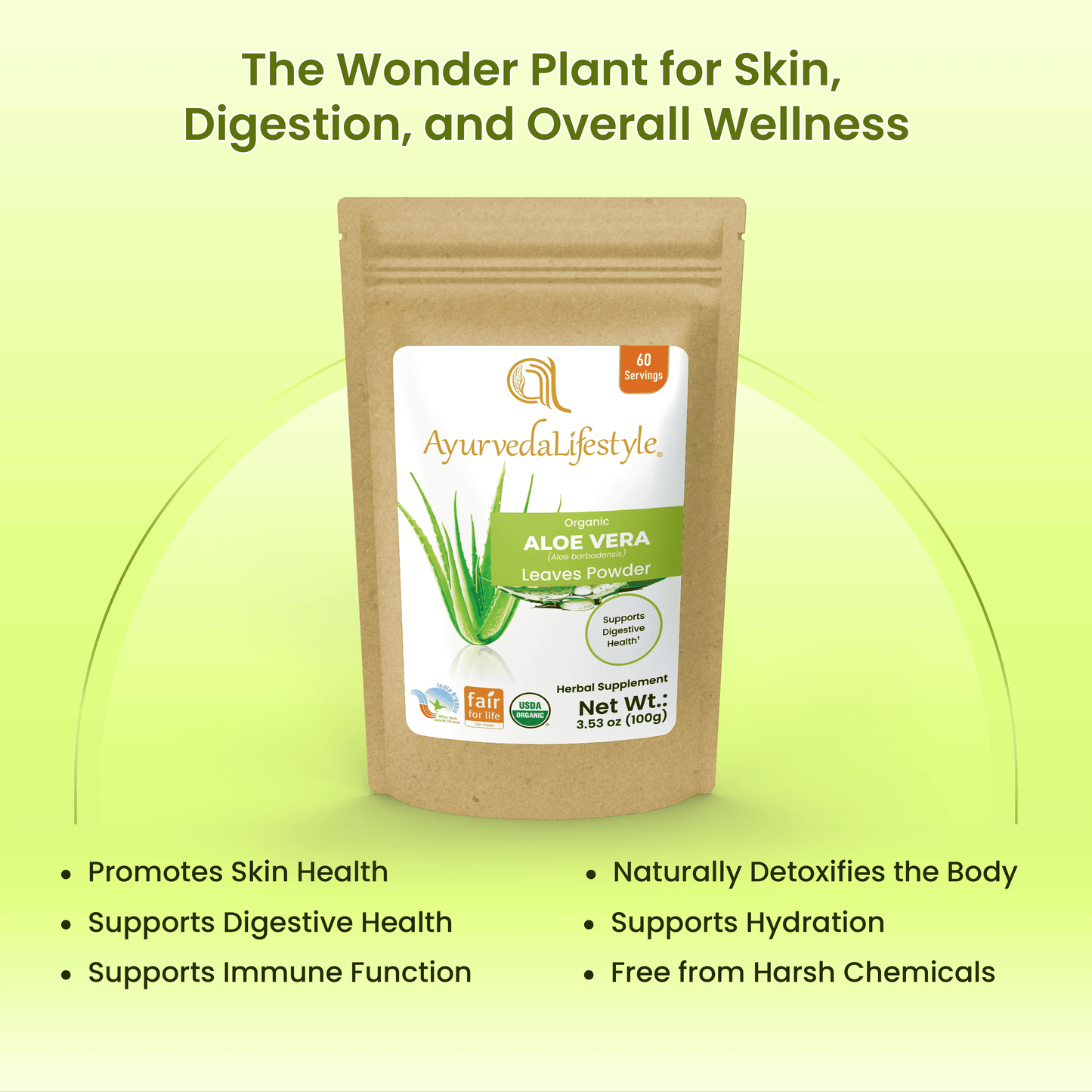 Organic ALOE VERA Leaf Powder