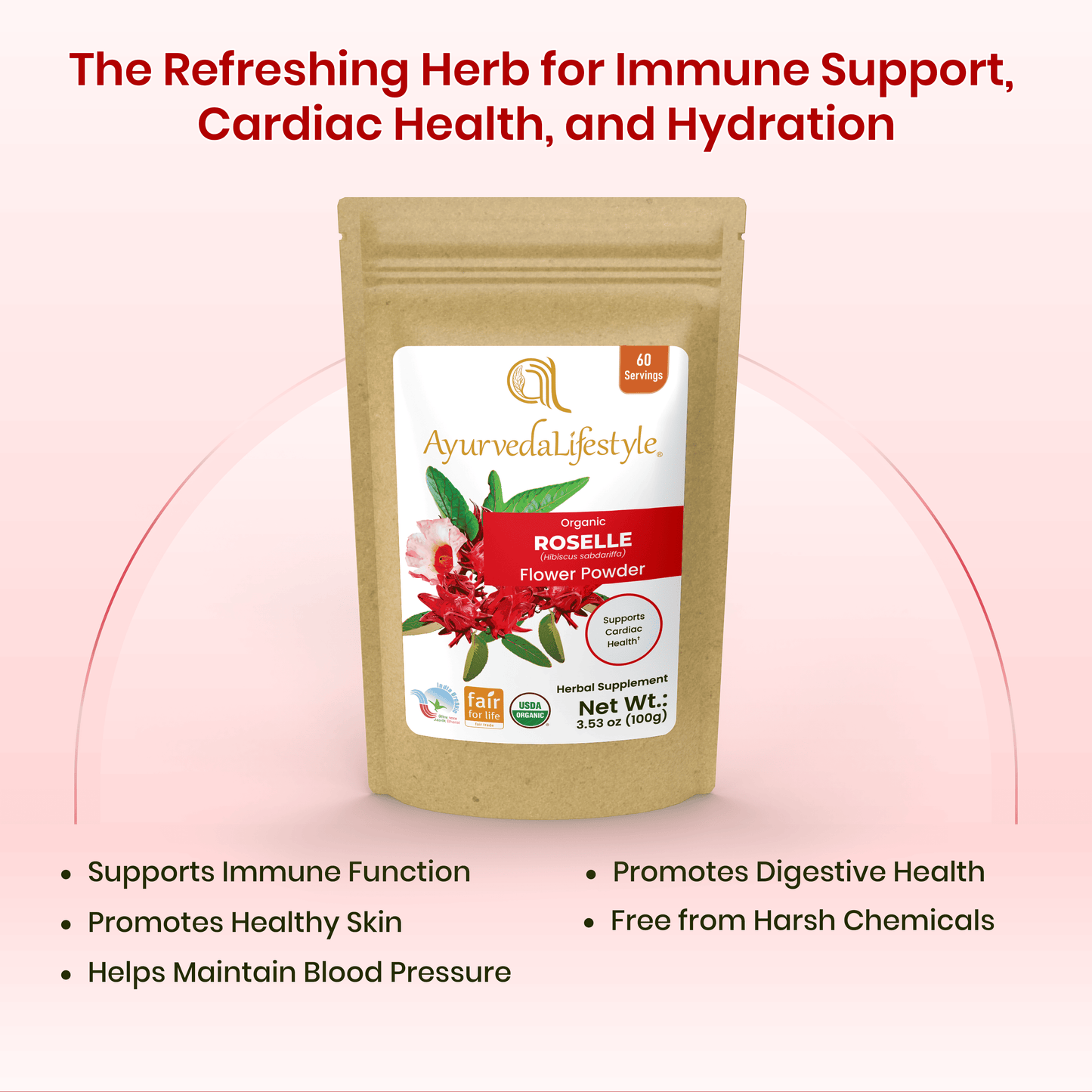 Organic ROSELLE Flower Powder