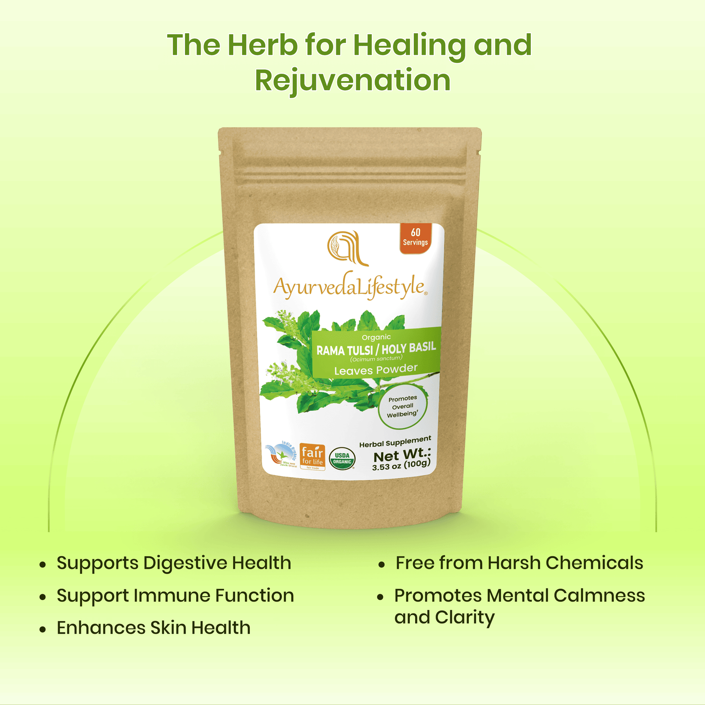 Organic HOLY BASIL Leaf Powder