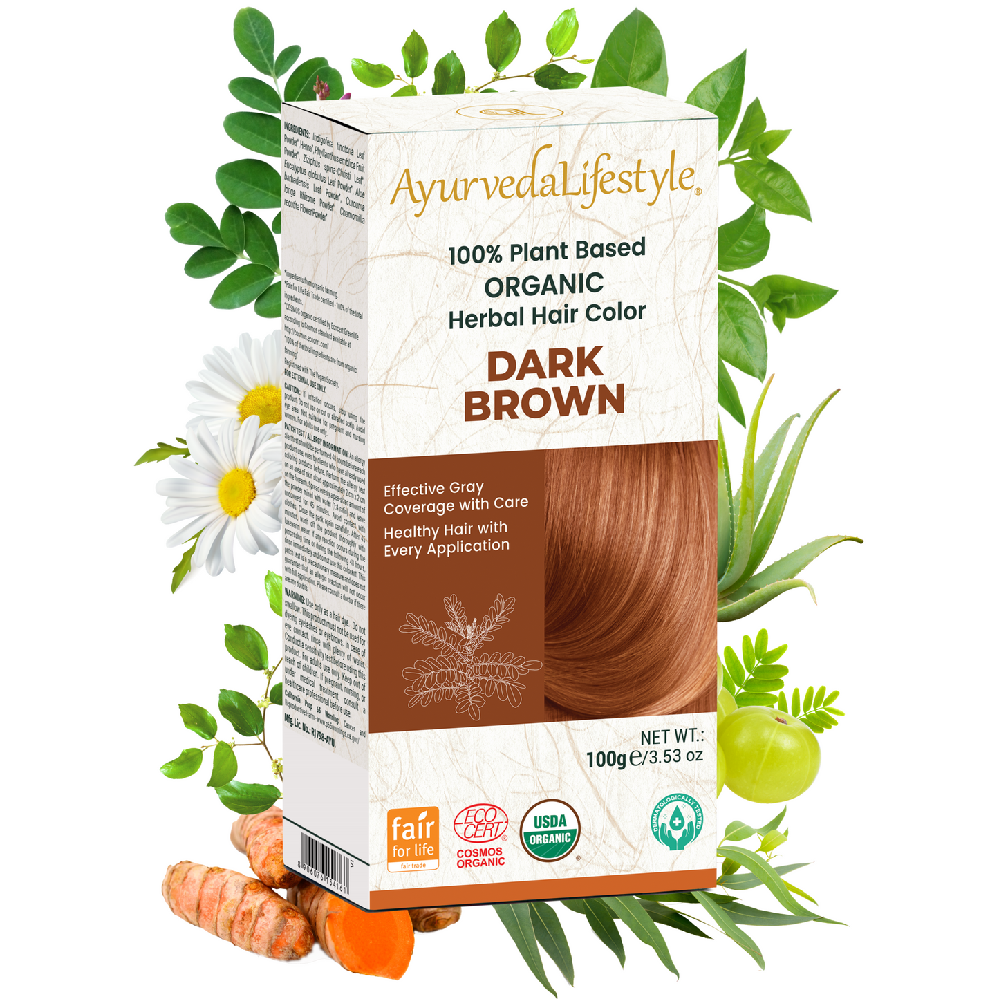 Organic Hair Color - DARK BROWN