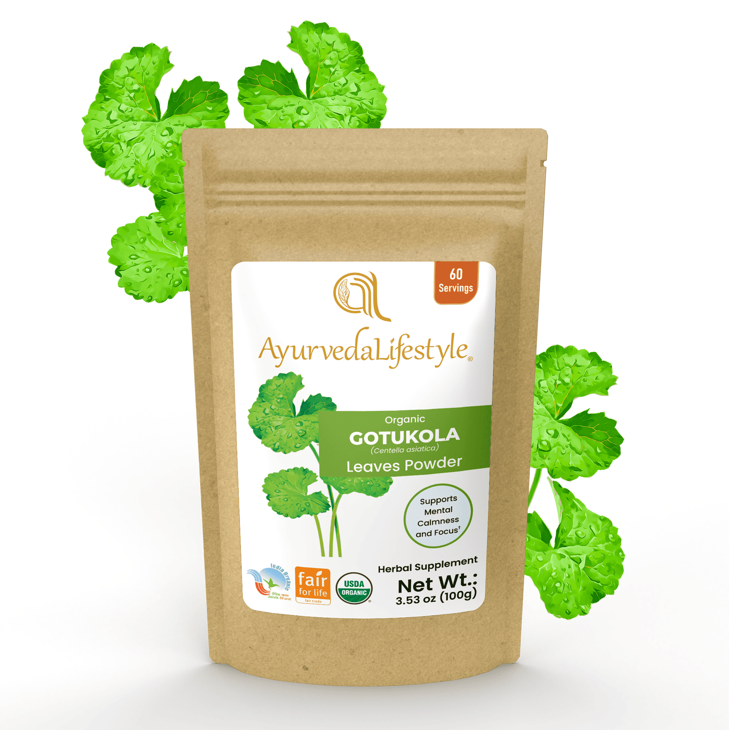 Organic GOTUKOLA Leaves Powder