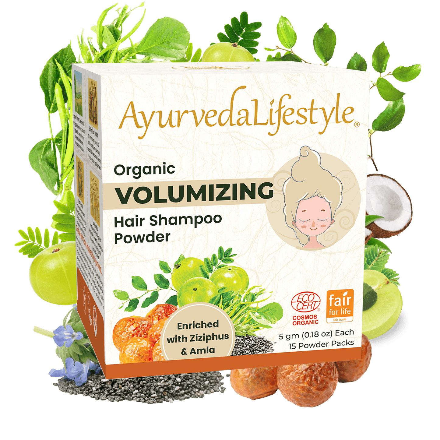 Organic VOLUMIZING Hair Shampoo Powder
