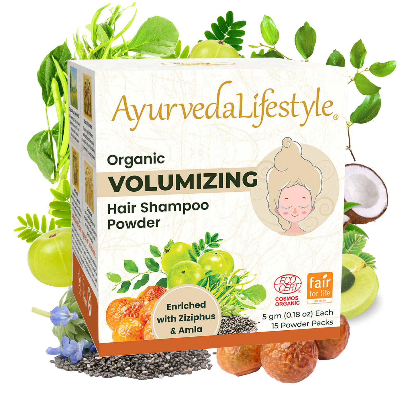 Organic VOLUMIZING Hair Shampoo Powder