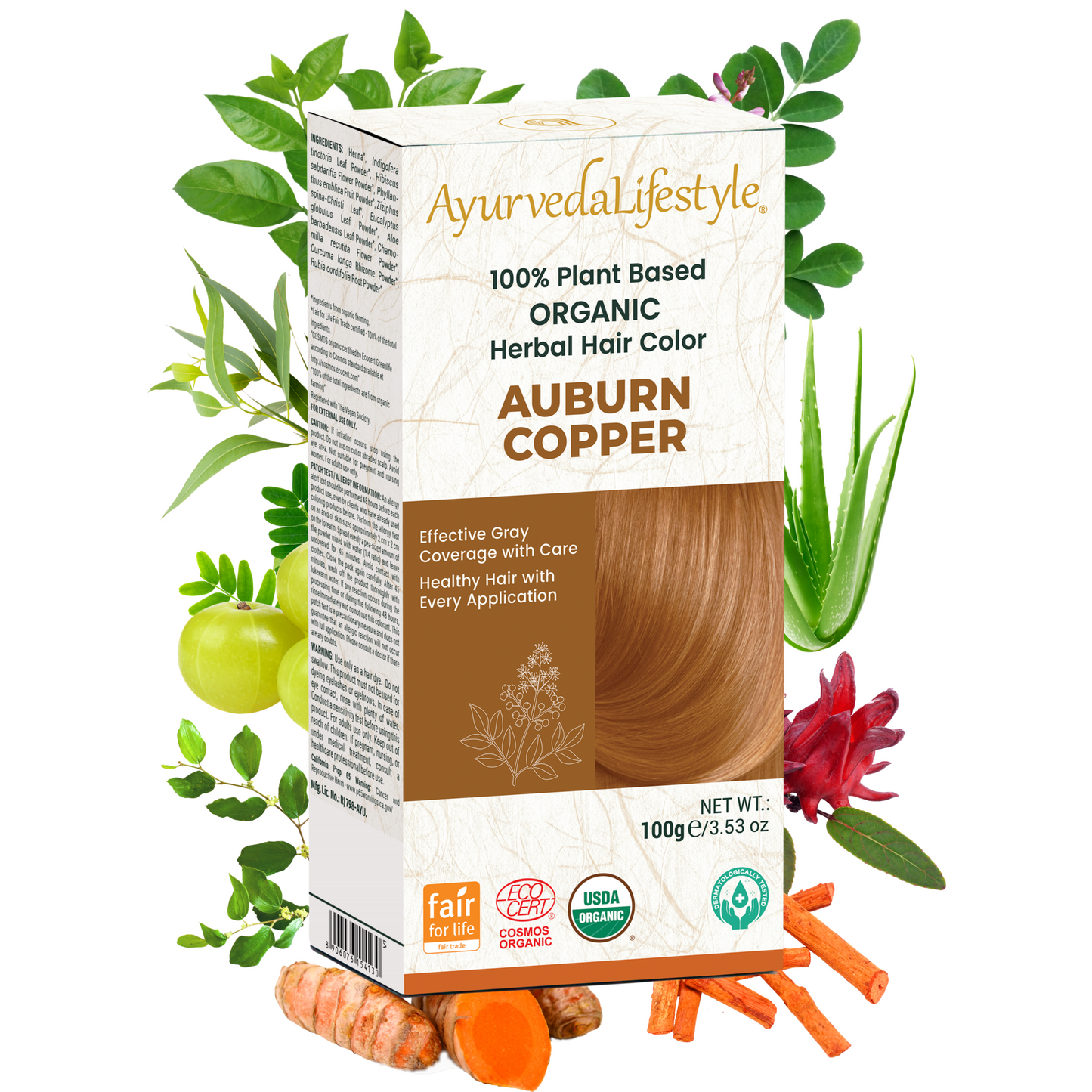 Organic Hair Color - AUBURN COPPER