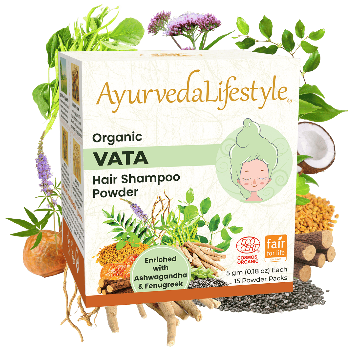 Organic VATA Hair Shampoo Powder