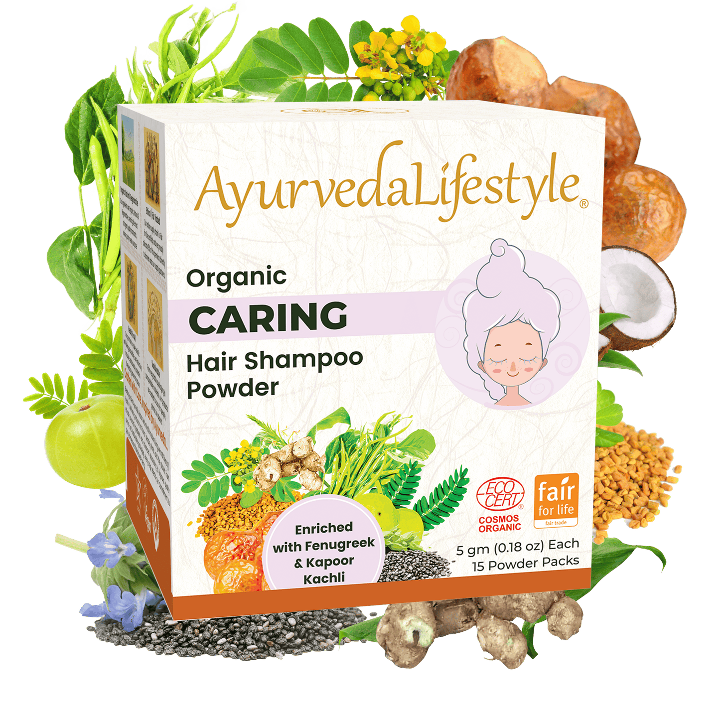 Organic CARING Hair Shampoo Powder