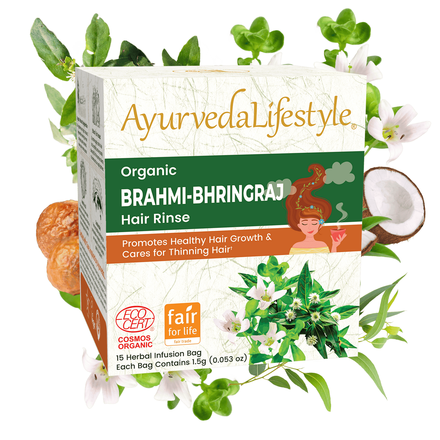 Organic BRAHMI BHRINGRAJ Hair Rinse
