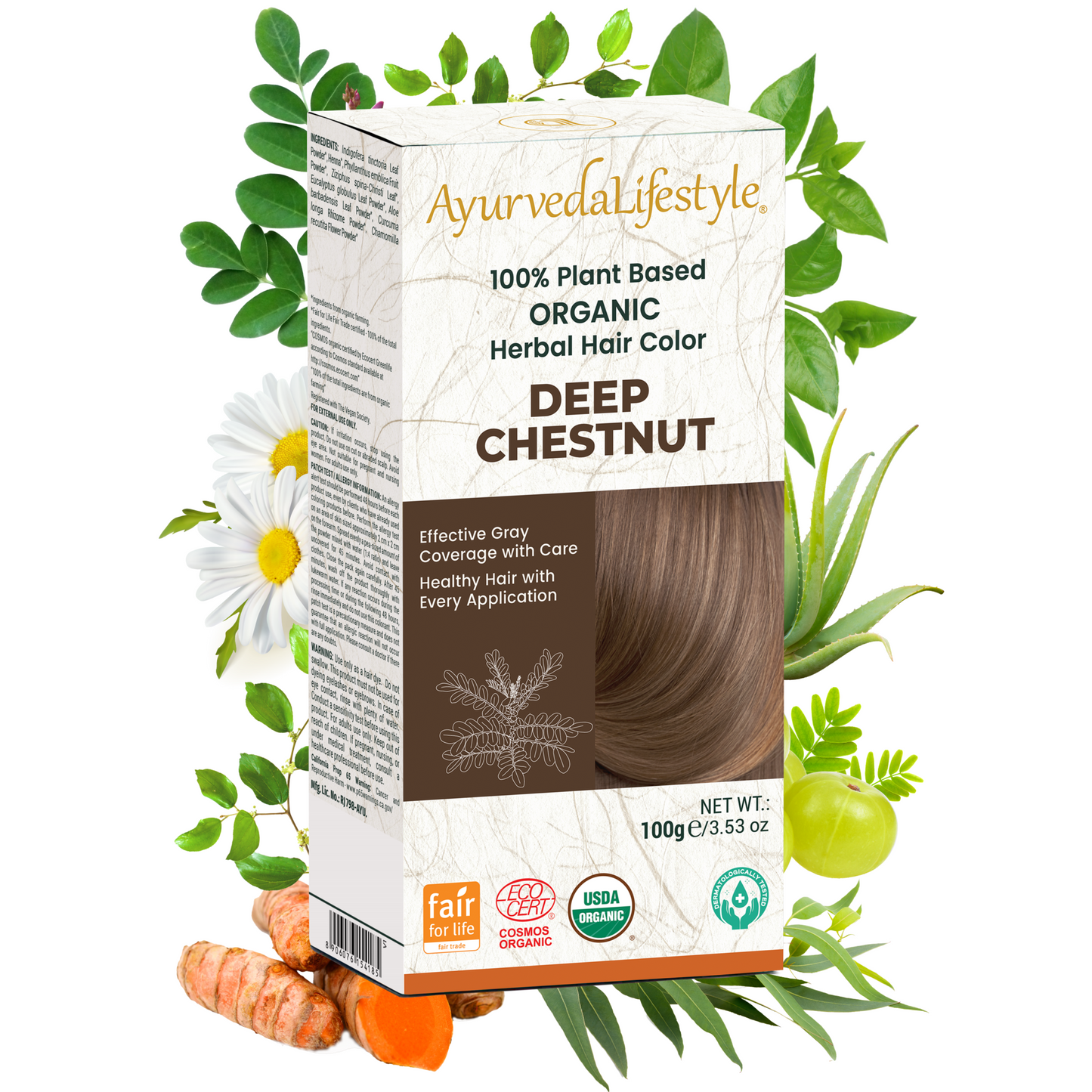 Organic Hair Color - DEEP CHESTNUT
