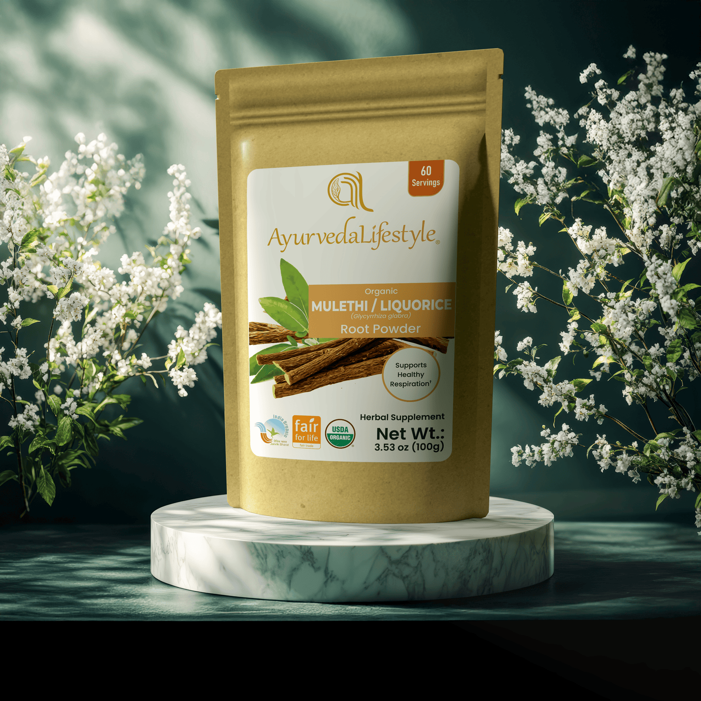 Organic MULETHI Rhizome Powder