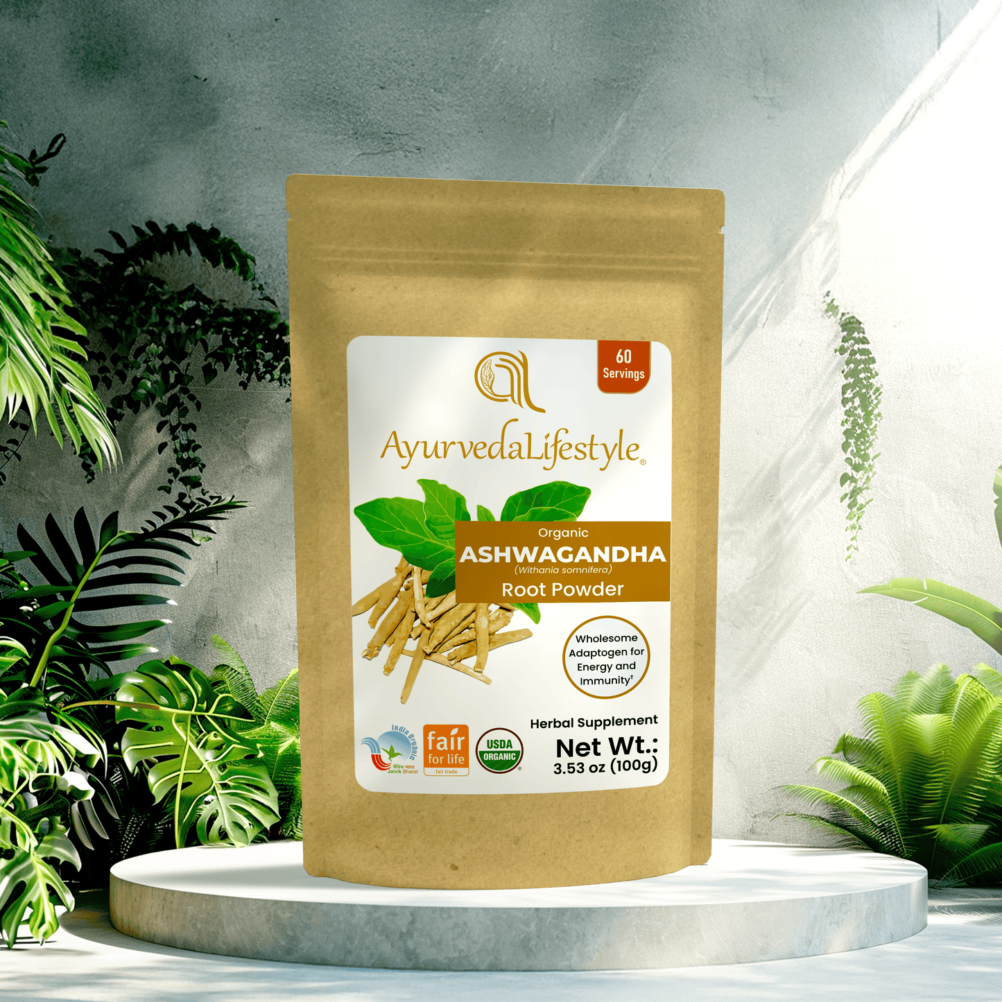 Organic ASHWAGANDHA Root Powder