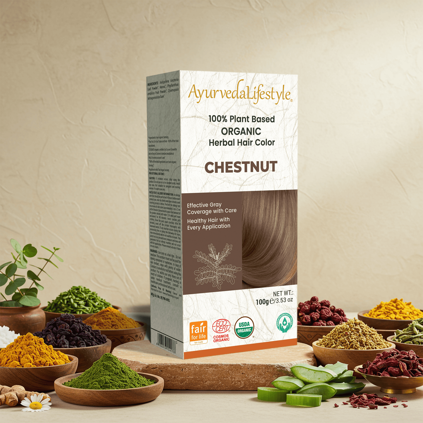 Organic Hair Color - CHESTNUT