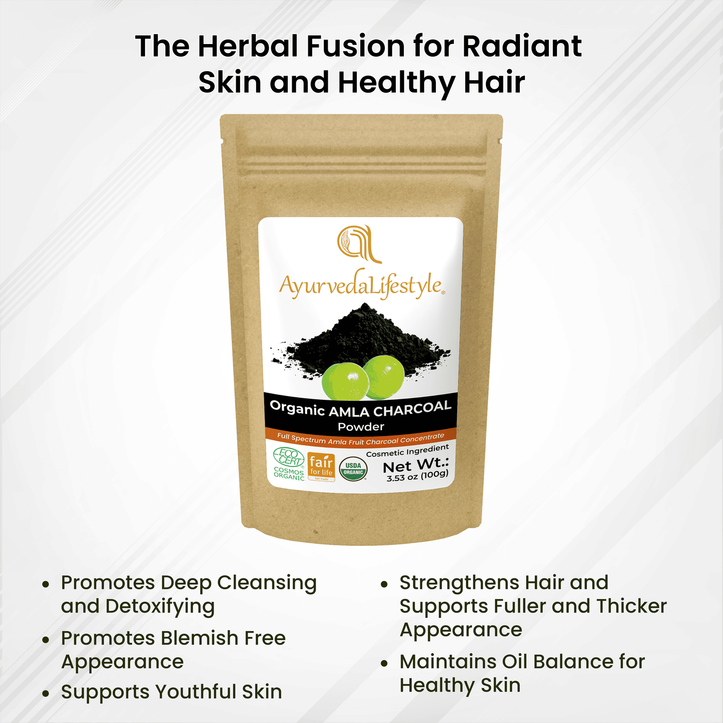 Organic AMLA CHARCOAL Powder