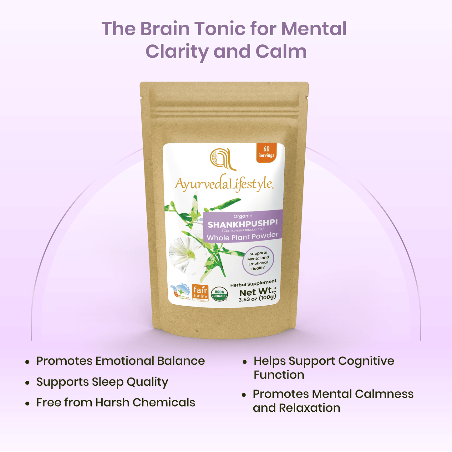 Organic SHANKHPUSHPI Whole Plant Powder