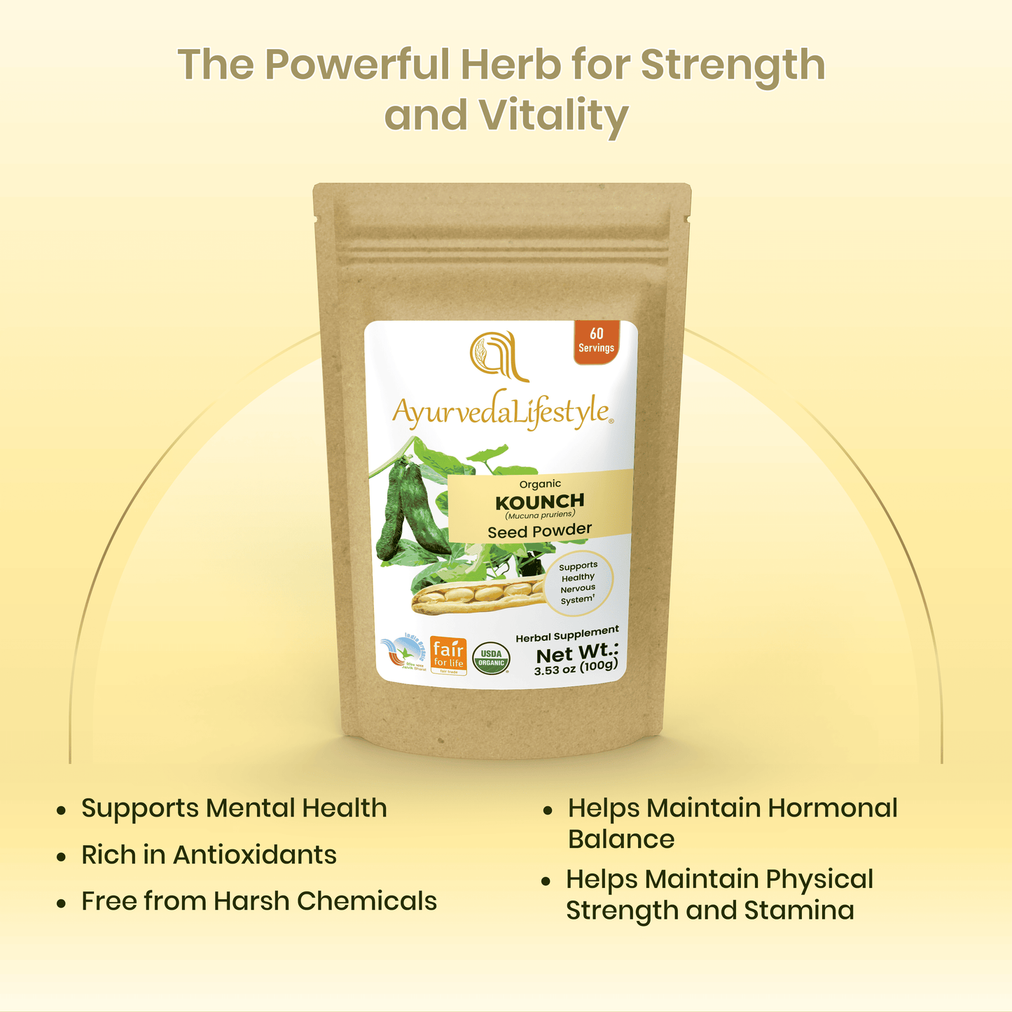 Organic KOUNCH Seeds Powder