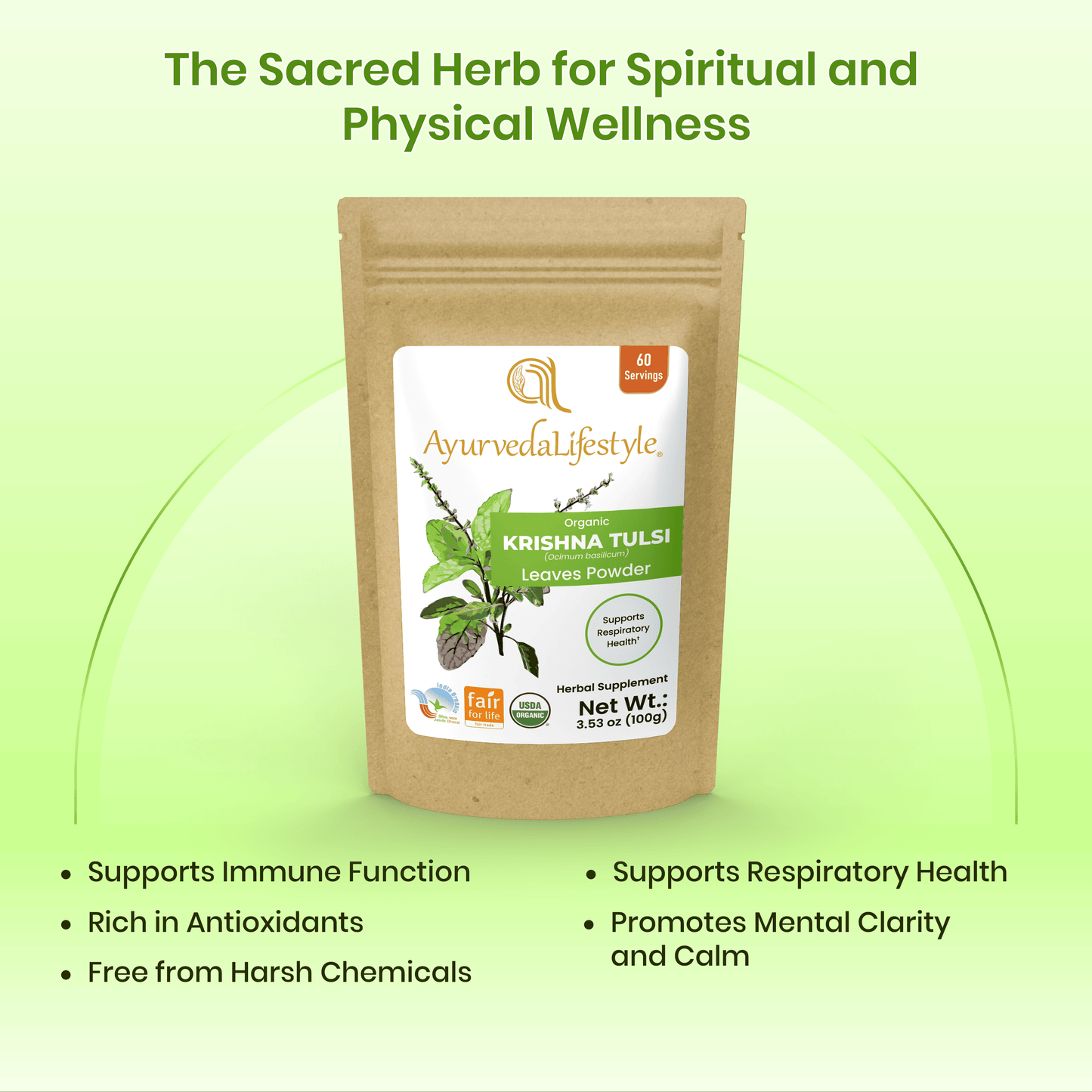 Organic KRISHNA TULSI Leaf Powder