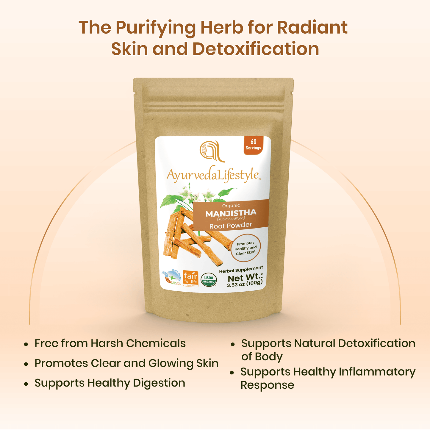 Organic MANJISTHA Root Powder