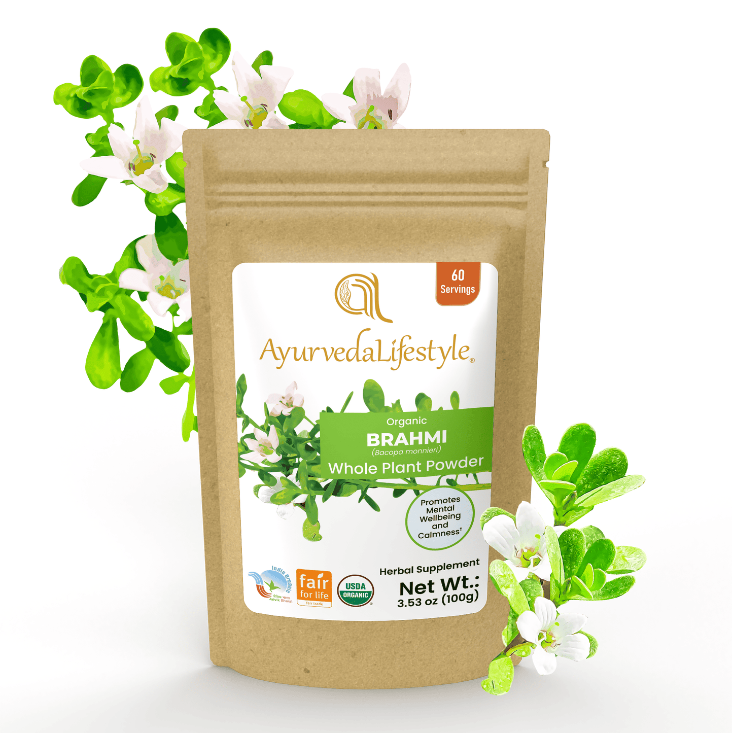 Organic BRAHMI Whole Plant Powder