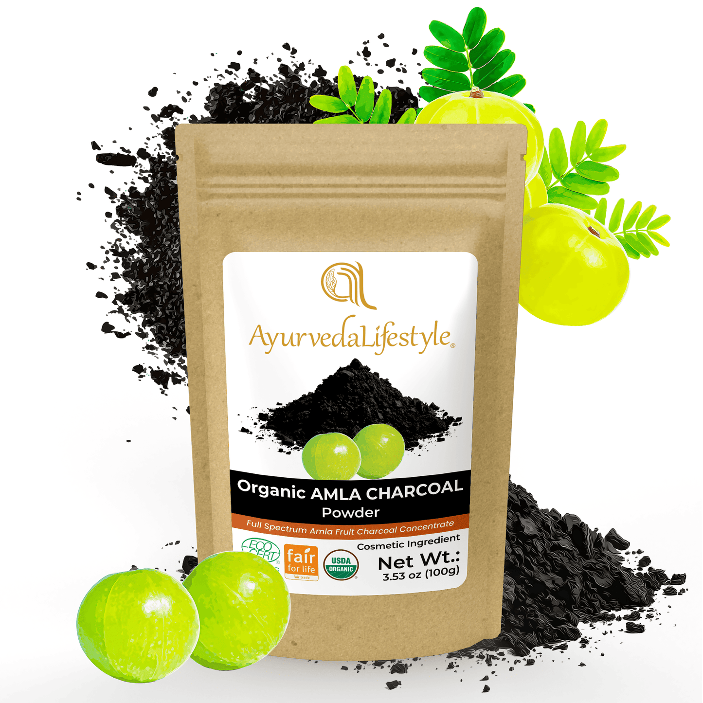 Organic AMLA CHARCOAL Powder