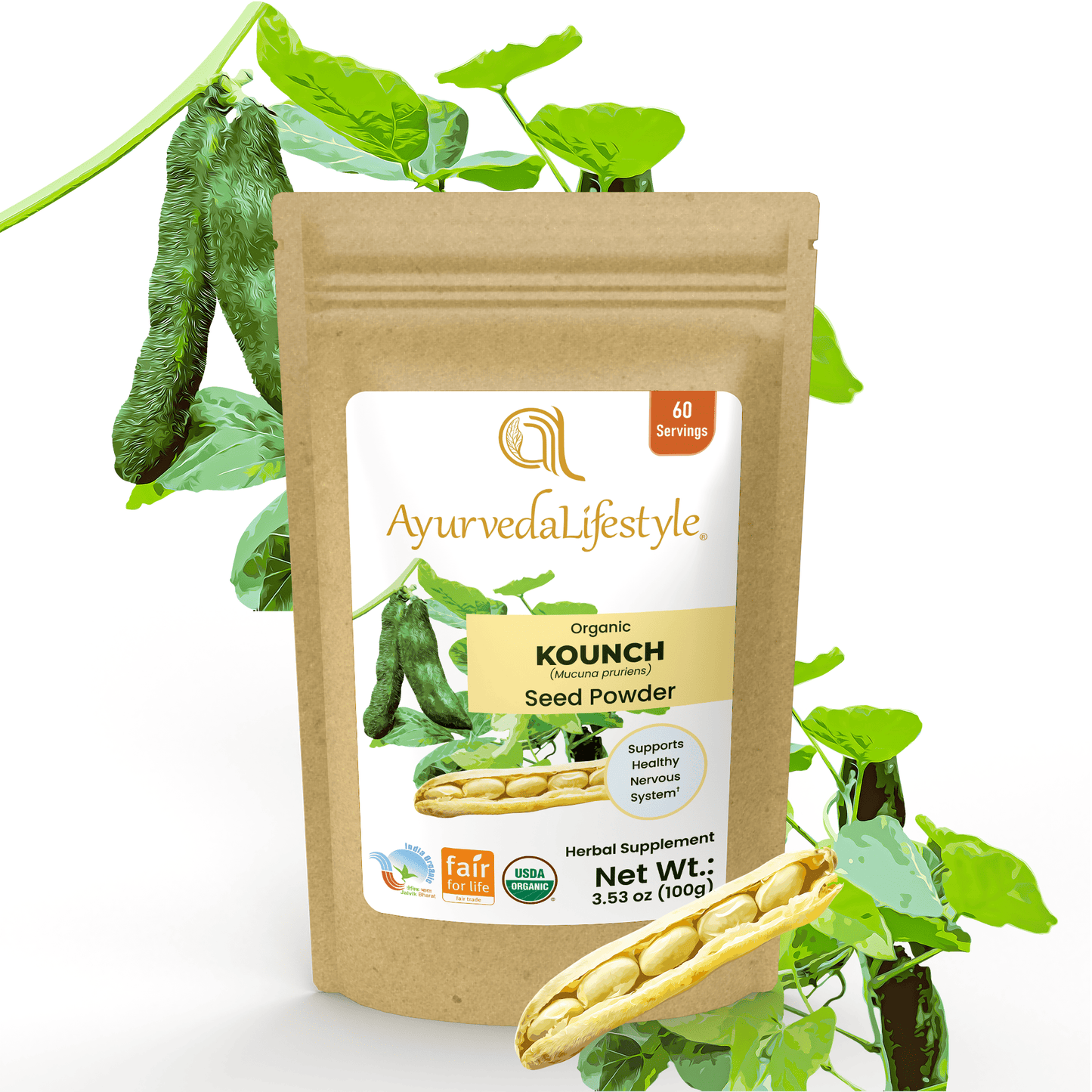 Organic KOUNCH Seeds Powder