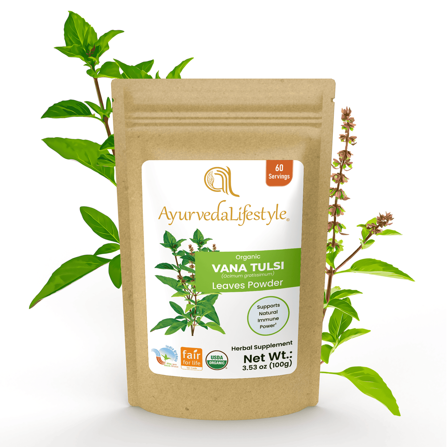 Organic VANA TULSI Leaf Powder