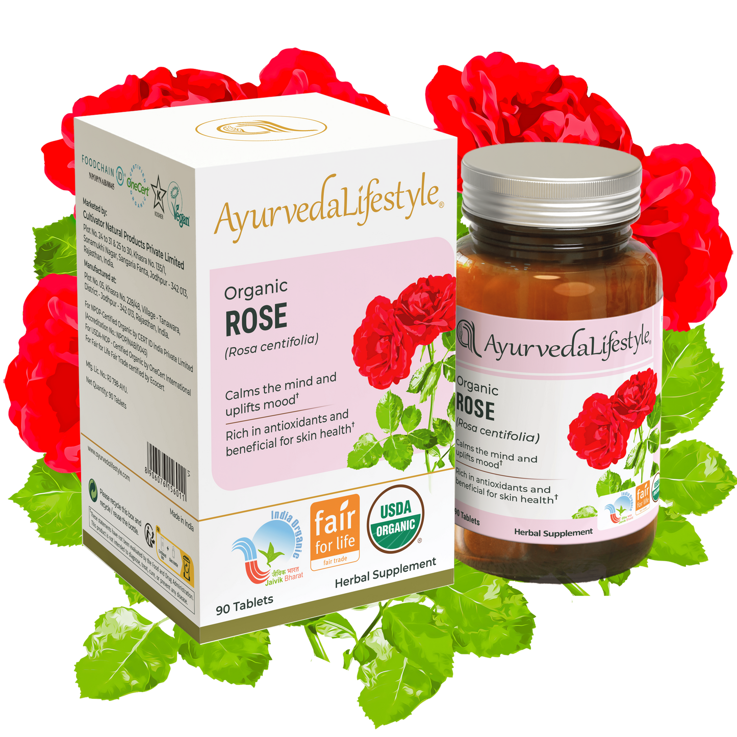 Organic Rose Tablet 