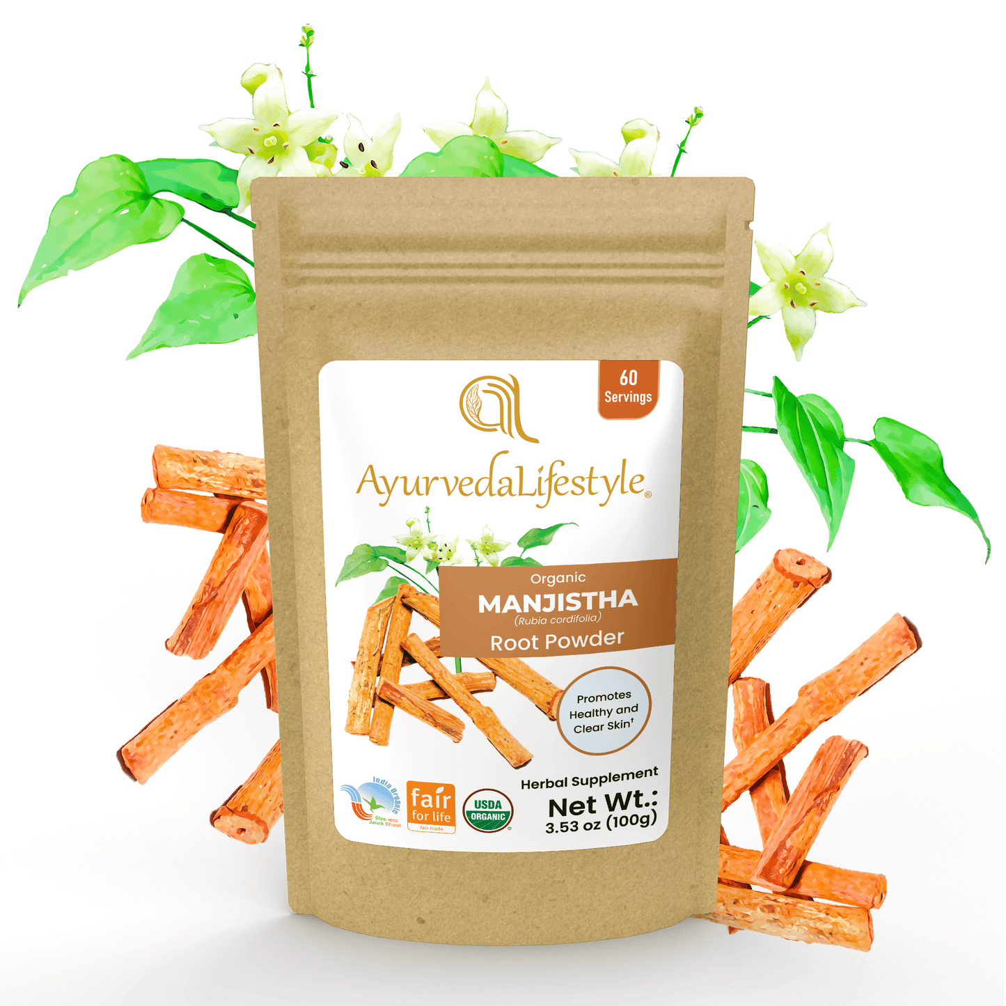 Organic MANJISTHA Root Powder